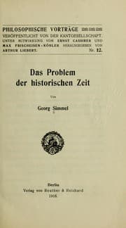 Tapa de Das Problem der historischen Zeit
