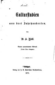 Tapa de Culturstudien aus drei Jahrhunderten
