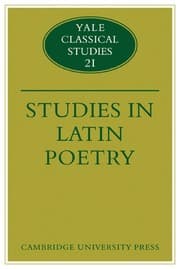 Tapa de Studies in Latin poetry