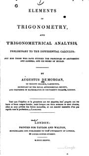 Tapa de Elements of trigonometry