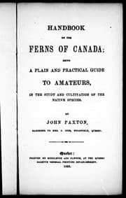 Tapa de Handbook of the ferns of Canada