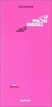 Tapa de La pensee radicale