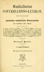 Tapa de Musikalisches Conversations-Lexikon : Ergänzungsband