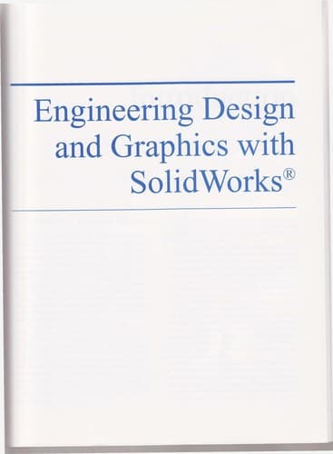 Tapa de Engineering design and graphics with SolidWorks