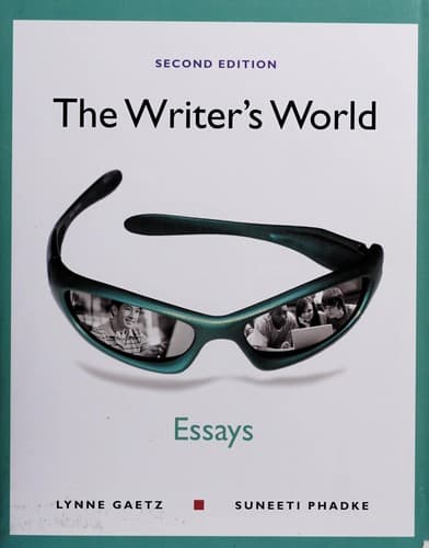 Tapa de The writer's world