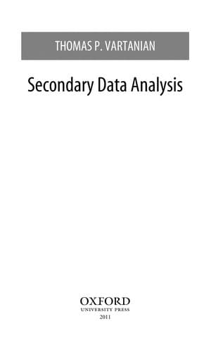 Tapa de Secondary data analysis