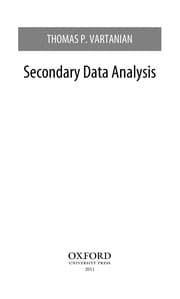 Tapa de Secondary data analysis