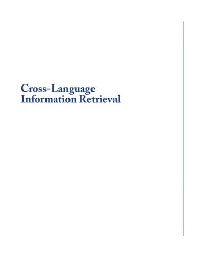 Tapa de Cross-language information retrieval