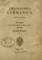 Tapa de Pharmacopoea germanica