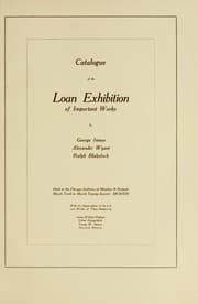 Tapa de Catalogue of the loan exhibition of important works by George Inness, Alexander Wyant, Ralph Blakelock