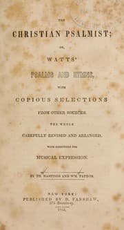Tapa de The Christian Psalmist, or, Watts' Psalms and hymns