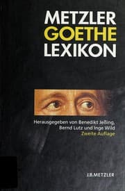 Tapa de Metzler Goethe Lexikon
