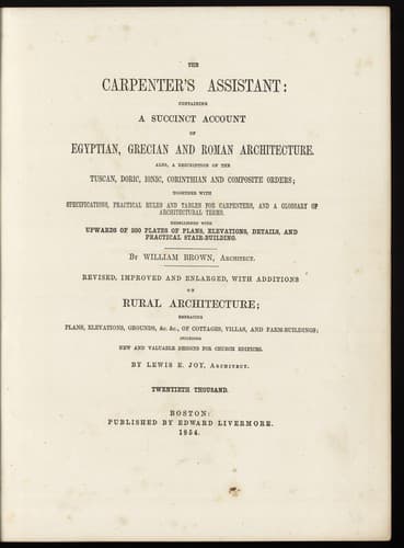 Tapa de The carpenter's assistant