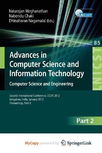 Tapa de Advances in Computer Science and Information Technology. Computer Science and Engineering