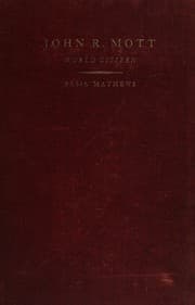 Tapa de John R. Mott, world citizen