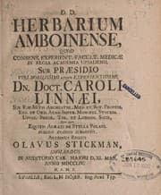 Tapa de Herbarium Amboinense ..