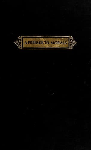 Tapa de A preface to morals.