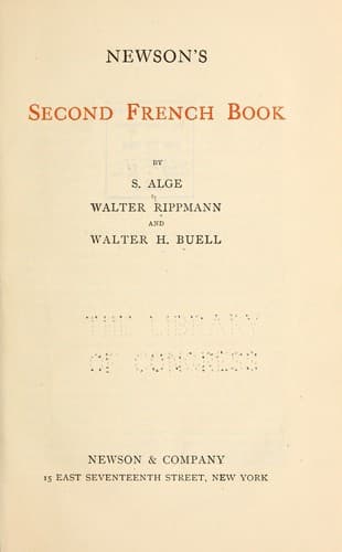 Tapa de Newson's second French book