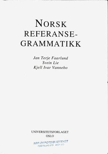 Tapa de Norsk referansegrammatikk