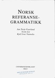 Tapa de Norsk referansegrammatikk