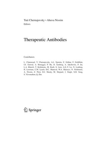 Tapa de Therapeutic antibodies