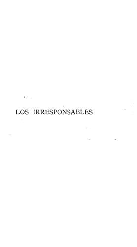 Tapa de Los irresponsables