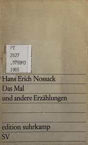 Tapa de Das Mal und andere Erzaḧlungen