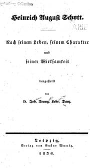 Tapa de Heinrich August Schott