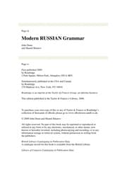 Tapa de Modern Russian Grammar