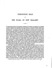 Tapa de Introductory Essay to The Flora of New Zealand