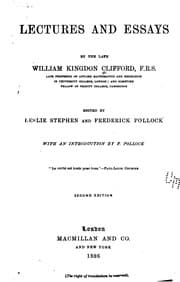 Tapa de Lectures and Essays, by the Late William Kingdon Clifford