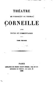 Tapa de Théàtre de Pierre et de Thomas Corneille: pbavec notes et commentaires ..
