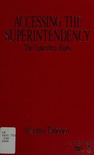 Tapa de Accessing the superintendency