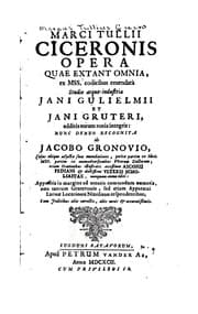 Tapa de Opera quae exstant omnia, ex mss. codicibus emendata studio atque industria Jani Gulielmii et ..