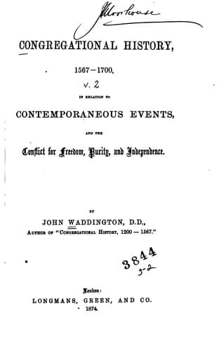 Tapa de Congregational History