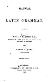 Tapa de Manual Latin Grammar