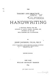 Tapa de The Theory and Practice of Handwriting