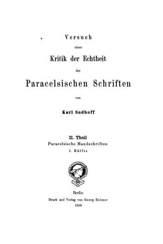 Tapa de Bibliographia Paracelsica