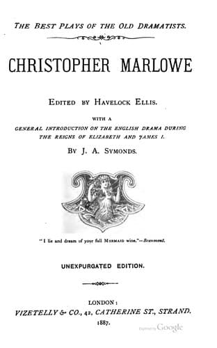 Tapa de Christopher Marlowe: Plays