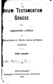 Tapa de Novum testamentum graece, cum apparatu critico ex editionibus et libris manu scriptis collecto