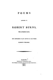 Tapa de Poems ascribed to Robert Burns, not contained in any edition of his works hitherto published