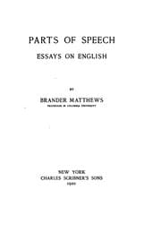 Tapa de Parts of Speech: Essays on English