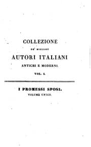 Tapa de I promessi sposi, storia milanese del secolo XVII, scoperta e rifatta da ..
