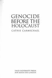 Tapa de Genocide before the Holocaust