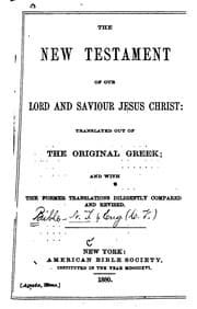 Tapa de The New Testament of Our Lord and Saviour Jesus Christ: Translated Out of ..