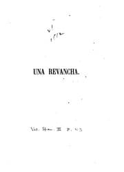 Tapa de Una revancha: Zarzuela en un acto y en verso