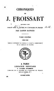 Tapa de Chroniques de J. Froissart