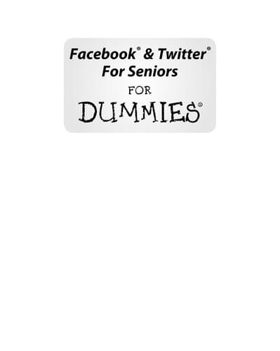 Tapa de Facebook & Twitter for seniors for dummies
