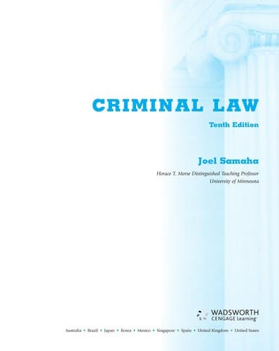 Tapa de Criminal law