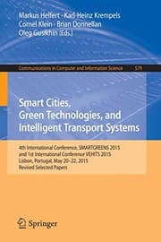 Tapa de Smart Cities, Green Technologies, and Intelligent Transport Systems